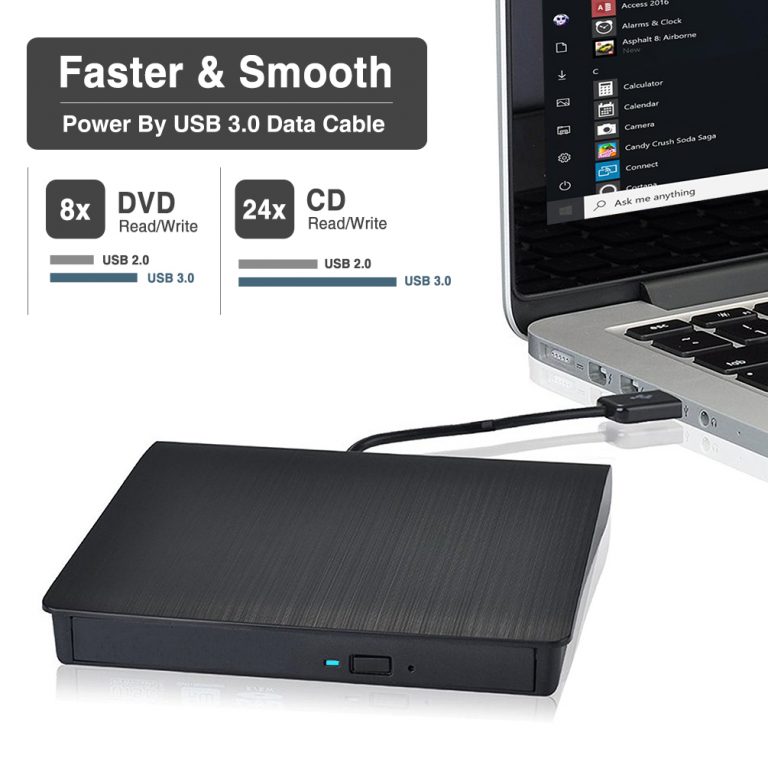 ROOFULL External CD DVD +/RW Drive USB 3.0 Protable USB DVD/CD ROM