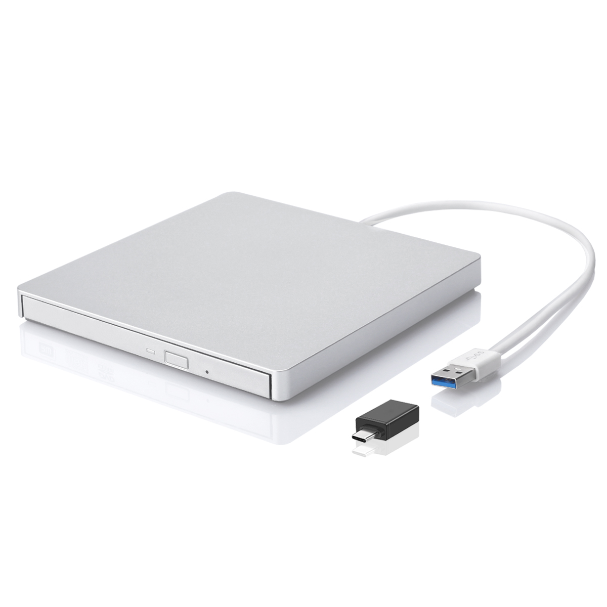 verlangen Instituut Bergbeklimmer ROOFULL ECDS018 External CD/DVD +/-RW Drive USB 3.0 Type-C Premium Portable  DVD CD ROM Player Reader Writer Burner Optical Drive for Apple Mac MacBook  Pro/ Air, Windows 11/10/8/7 Laptop Computer, Silver –